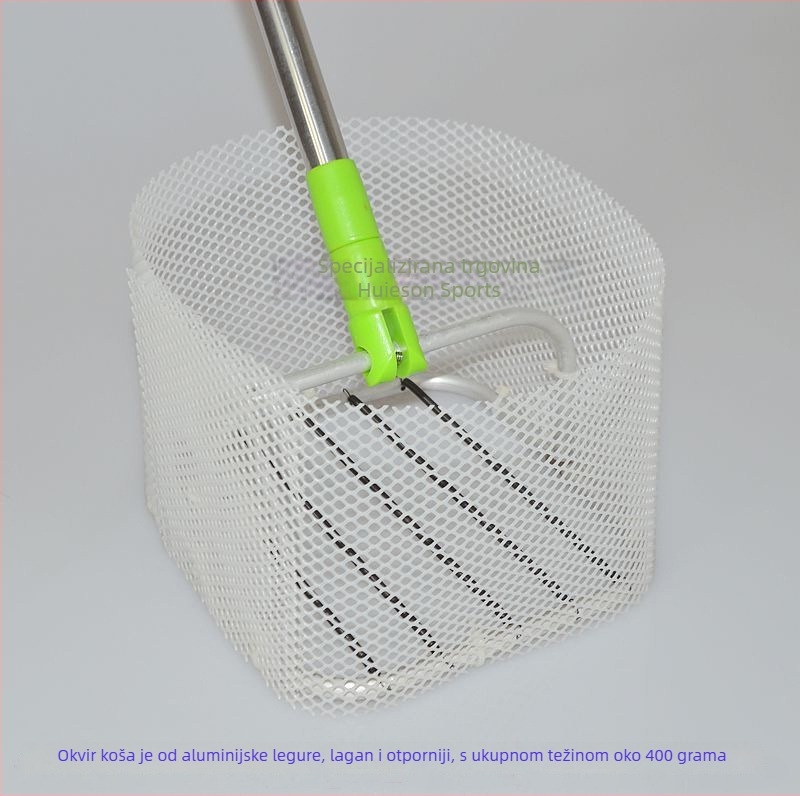 Izvlačna mašina za izbacivanje i skupljanje lopti za stolni tenis, prenosni koš za lopte — najlon i aluminijska legura, 0,44 kg, pogodna za stolni tenis i badminton