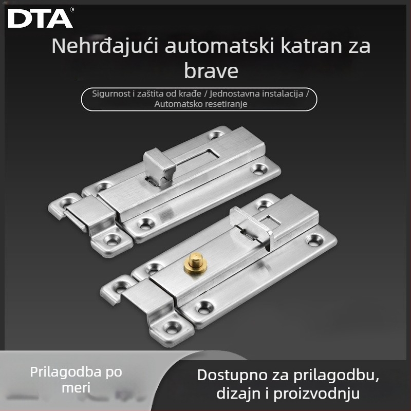 Butterfly bolt latch — 201 nehrđajući čelik, elektroplatinski završetak, model Latch, marka DTA Dongtai