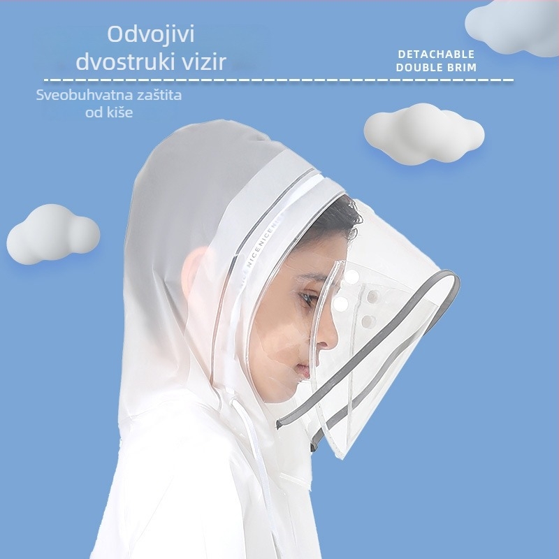 Duga dječja kišna pončo EVA, vodootporan, za učenike, mogućnost logotipa