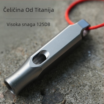 Vanjska zviždaljka za preživljavanje — tijelo od čistog titana, antibakterijska i otporna na plijesan, izuzetno glasan zvuk za planinarenje