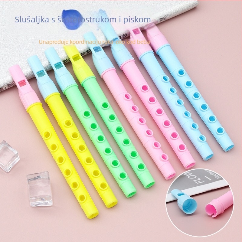 Plastična dječja flauta, edukativni glazbeni instrument za vrtić; poslovni dar i promotivni dar; IP ovlaštenje: nema