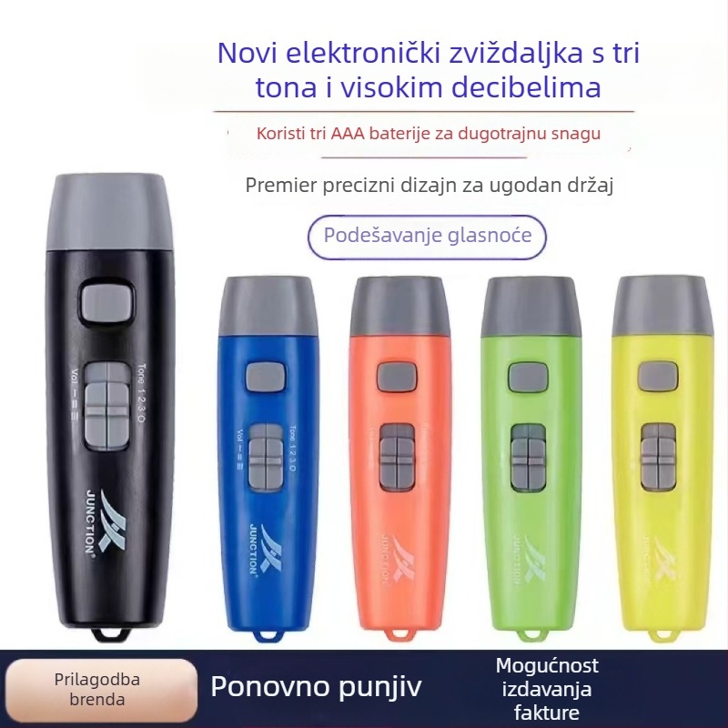 Elektronička sportska zviždaljka s prilagodljivim zvukom, dugom izdržljivošću i visokim decibelom (kućište ABS; Brend Jianxian)