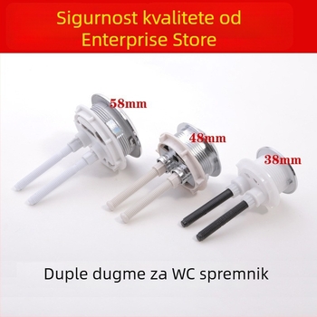 Dualni gumb za ispiranje spremnika toaleta, ABS materijal, moderan minimalistički dizajn