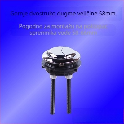 Dualni gumb za ispiranje spremnika toaleta, ABS materijal, moderan minimalistički dizajn