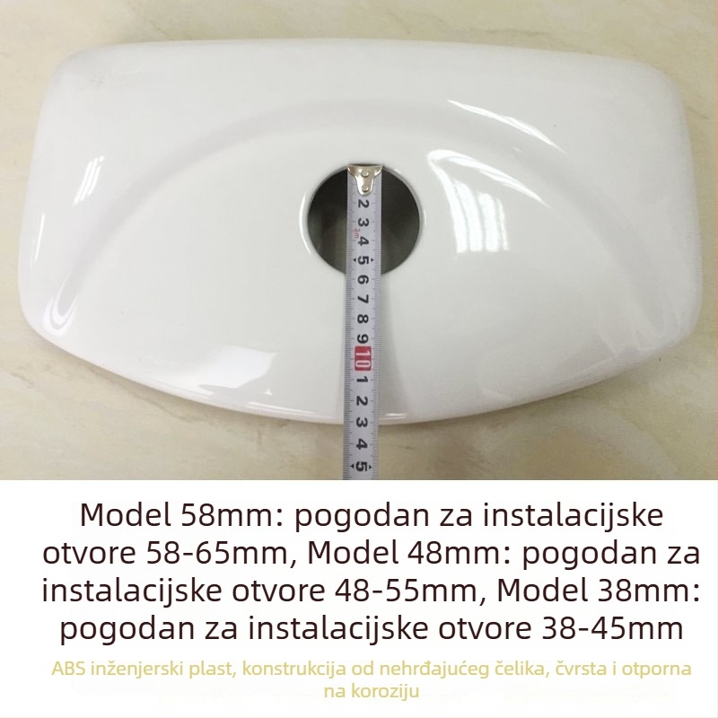 Dualni gumb za ispiranje spremnika toaleta, ABS materijal, moderan minimalistički dizajn