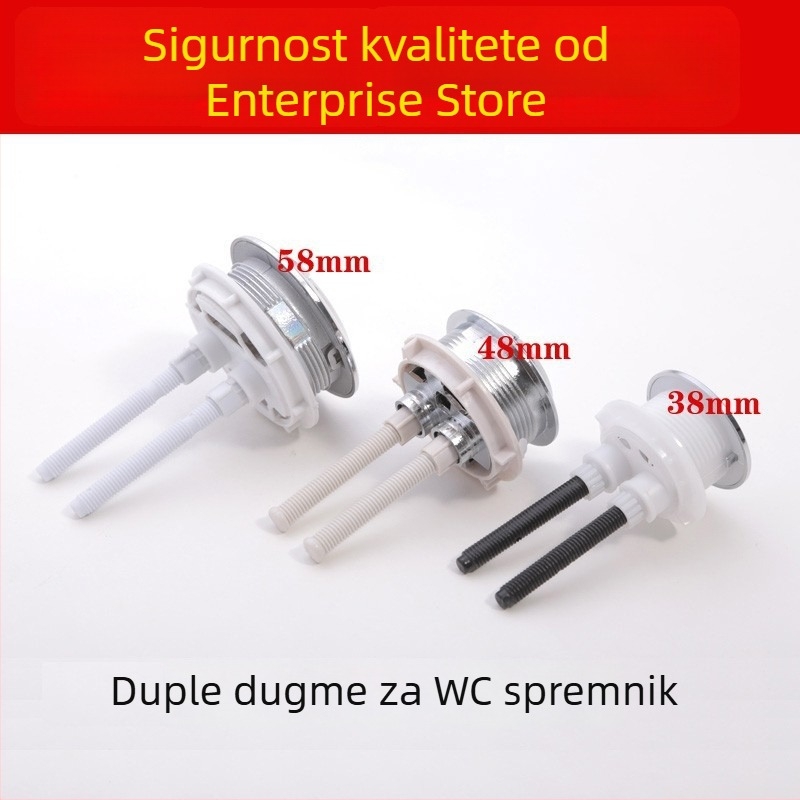 Dualni gumb za ispiranje spremnika toaleta, ABS materijal, moderan minimalistički dizajn