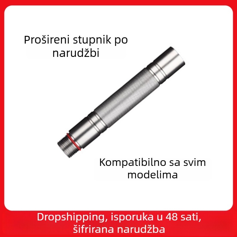Vanjski produžni štap za planinarske štapove, višenamjenski alat s inženjerskom lopaticom i štapom za vlastitu obranu; licencirane privatne marke: Da