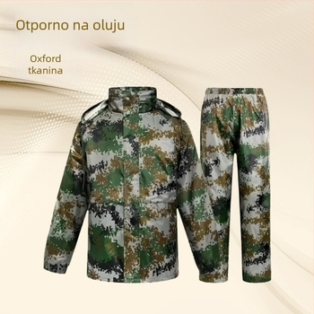Odrasli: Odvojivi kišobran i hlače u kamufliranom dizajnu – reflektirajuće, zaštita cijelog tijela, Oxford tkanina, PVC ljepilo sloj, mogućnost tiska logotipa