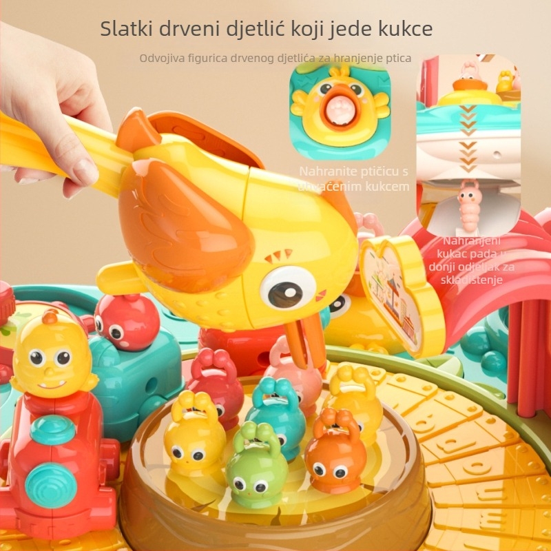 Little Back Bear Edukativni stol za igru s glazbom – Plastika, Napajanje baterijom, za dob 0–3 godine