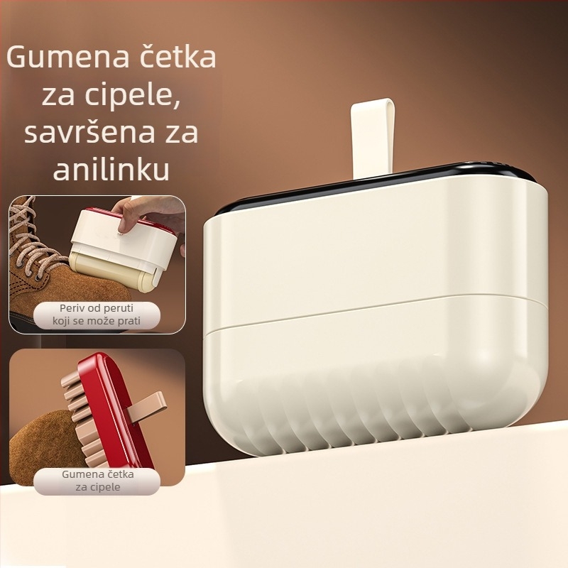 Četka za nubuk tenisice s gumom za čišćenje – nježna njega, dvostruka funkcija