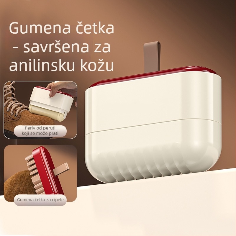 Četka za nubuk tenisice s gumom za čišćenje – nježna njega, dvostruka funkcija