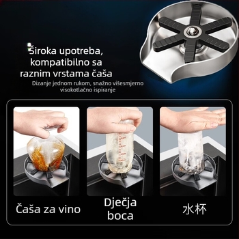 Automatsko visokotlačno pranje čaša za sudoperu — nehrđajući čelik, model HW-XBQ, nominalni tlak 1.6, temperatura 0–90°C, 20 mm ulaz/izlaz