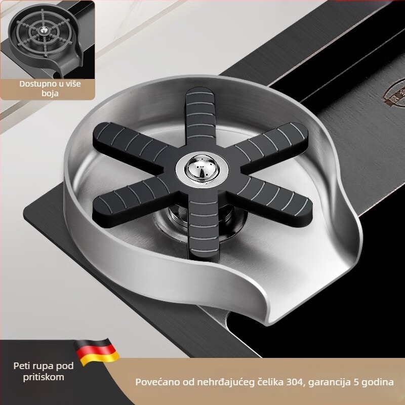 Automatsko visokotlačno pranje čaša za sudoperu — nehrđajući čelik, model HW-XBQ, nominalni tlak 1.6, temperatura 0–90°C, 20 mm ulaz/izlaz