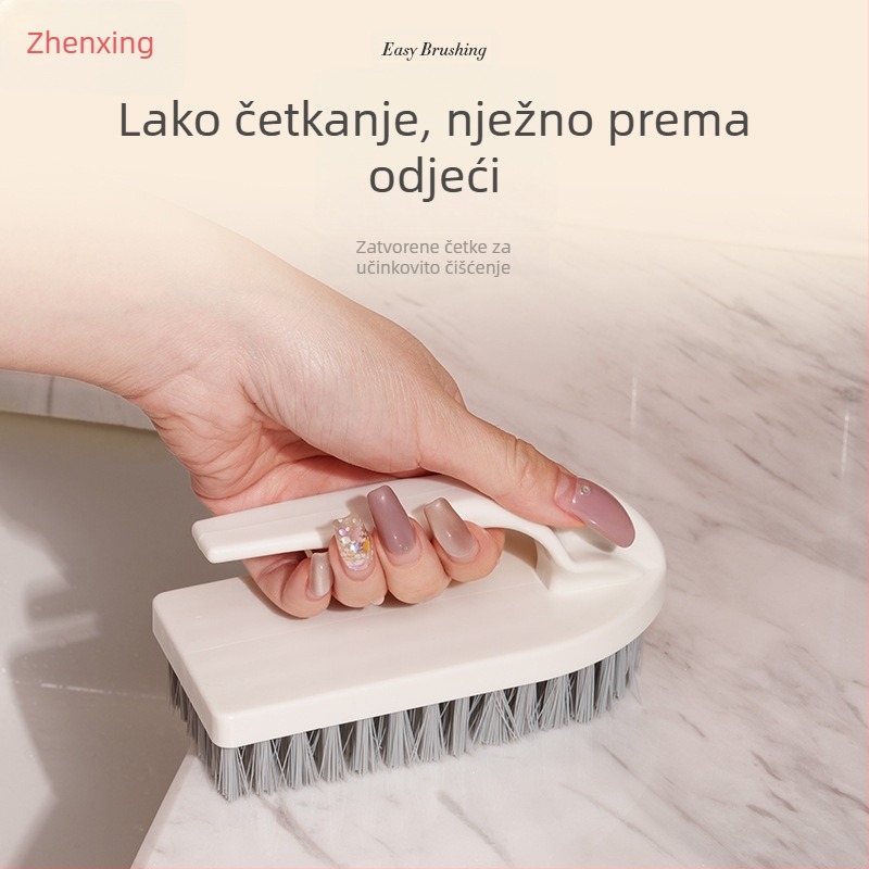 Četka za cipele s plastičnim vlaknima, protuklizna drška, moderan minimalistički dizajn, višenamjenska