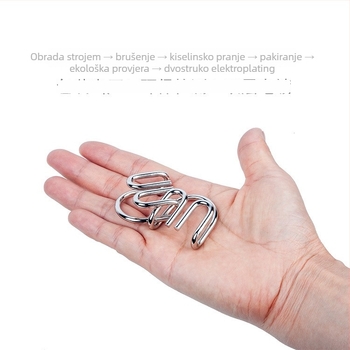Puzzle s devet metalnih prstena – 8-dijelni set, otključavanje, trening strpljenja