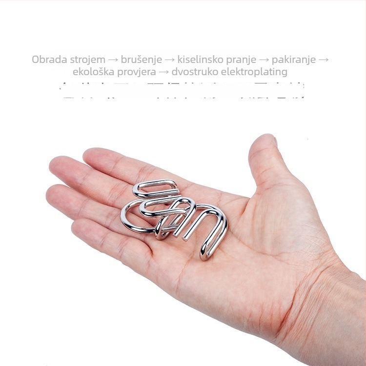 Puzzle s devet metalnih prstena – 8-dijelni set, otključavanje, trening strpljenja