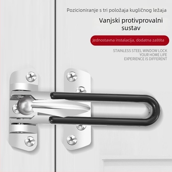 Protivkrađna brava za vrata, model 32, cinkov spoj, površina s žičastim uzorkom, moderan stil