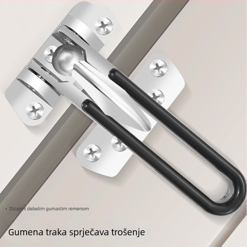 Protivkrađna brava za vrata, model 32, cinkov spoj, površina s žičastim uzorkom, moderan stil