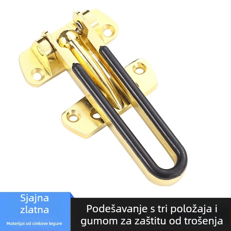 Protivkrađna brava za vrata, model 32, cinkov spoj, površina s žičastim uzorkom, moderan stil