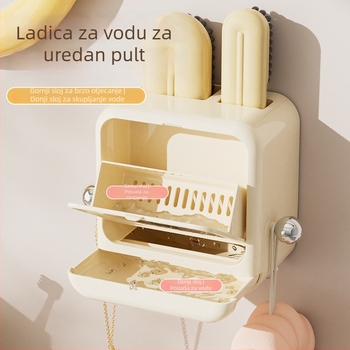 Patentirani 3-u-1 set četkica za odjeću i cipele s držačem za sapun bez bušenja