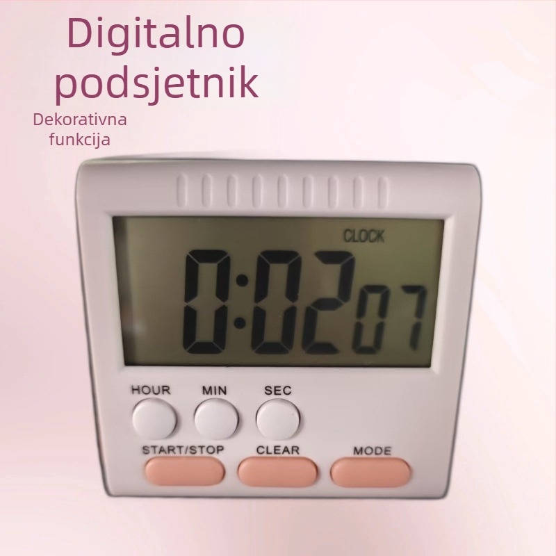 Veliki digitalni štoper s odbrojavanjem vremena, alarmom, kronografom i svjetskim vremenom – LCD zaslon, elektronički pogon, napajanje baterijom
