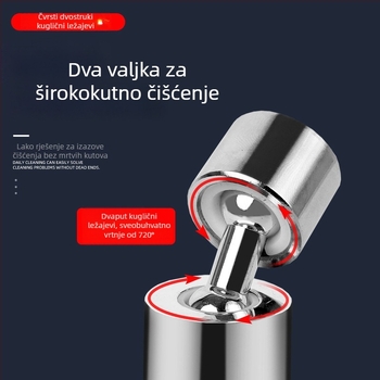 Glava za kuhinjsku slavinu s tri brzine povećanja tlaka i sprječavanja prskanja, 720° rotacija, ABS + nehrđajući čelik, navojno pričvršćivanje