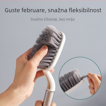 Višenamjenska četka za čišćenje s dugačkim drškom — mekane dlačice za pranje posuda i obuće; Materijal: plastika, PP; Marka: Ruilen; Funkcije: pranje posuda, kućno čišćenje, čišćenje obuće