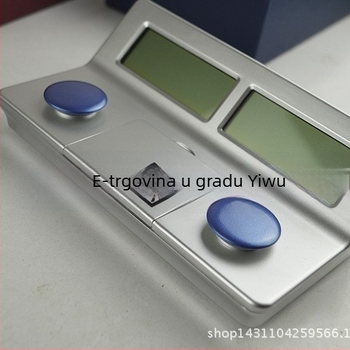 Elektronički šahovski tajmer s funkcijom pauze, protuklizna podloga, zaslon s 2 reda, težina 330 g, za šah i kartične igre