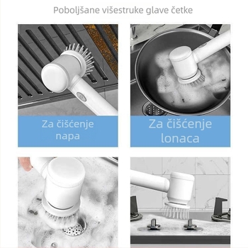 Ručna bežična električna četka za čišćenje – kuhinja, kupaonica i teško pristupačni kutovi