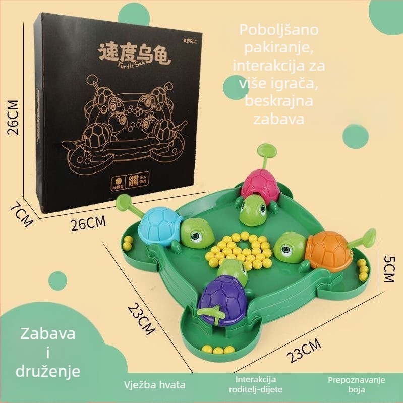 Desktop interaktivna obrazovna igra s temom kornjače i žabe za roditeljsko-djeci interakciju; plastika, 3C certificirano, uzrast 4–6 godina