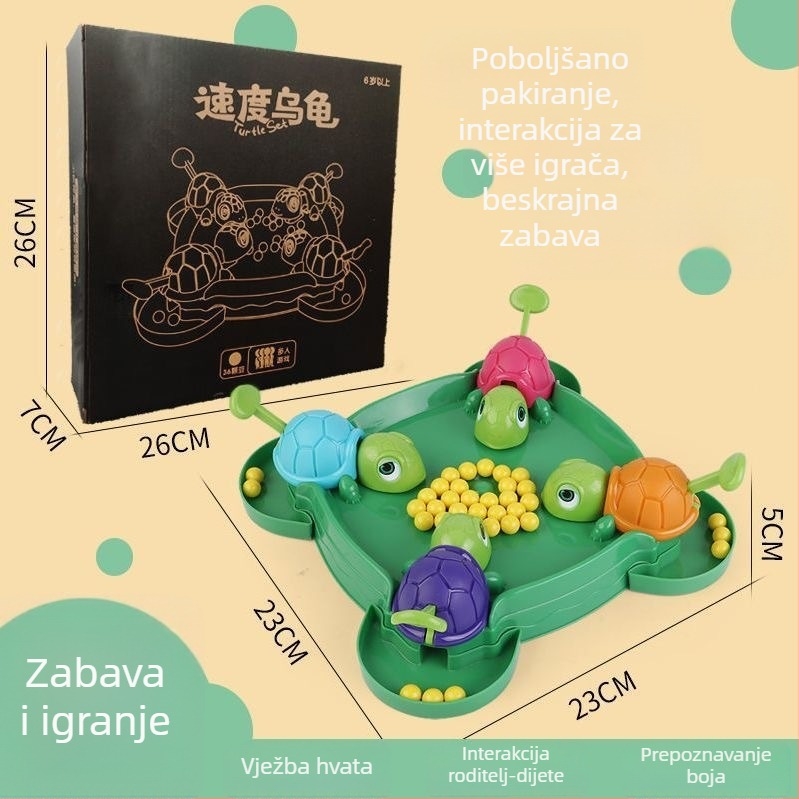 Desktop interaktivna obrazovna igra s temom kornjače i žabe za roditeljsko-djeci interakciju; plastika, 3C certificirano, uzrast 4–6 godina