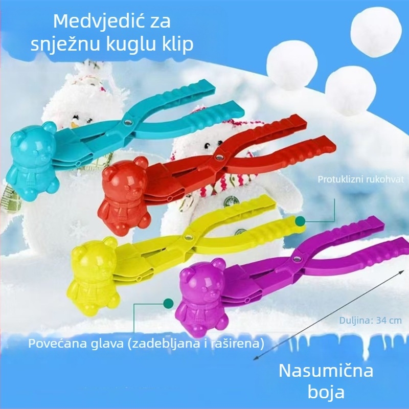 Junqi plastični klips za snježne kuglice za djecu | brzo oblikovanje snježnih kuglica | snježni klip