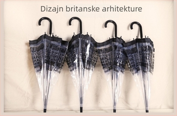 Automatsko otvaranje, duga drška, klasični stil; Materijal krova: plastika; Gustoća tkanine: 170T; Materijal rebara: legura; Materijal šipke: legura