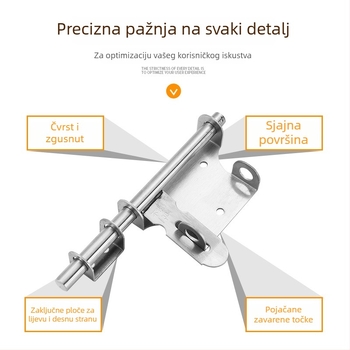 Čep vrata Type A, 304 nehrđajući čelik, univerzalno lijevo-desno, model 080, polirani završetak