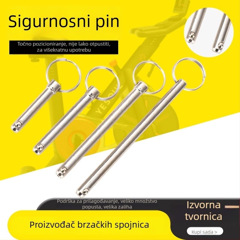 Brzi oslobađajući pin s A3 čeličnom kuglom, tip kružnog prstena, Gb 882 standard, za pozicioniranje i zaključavanje u industrijskim strojevima