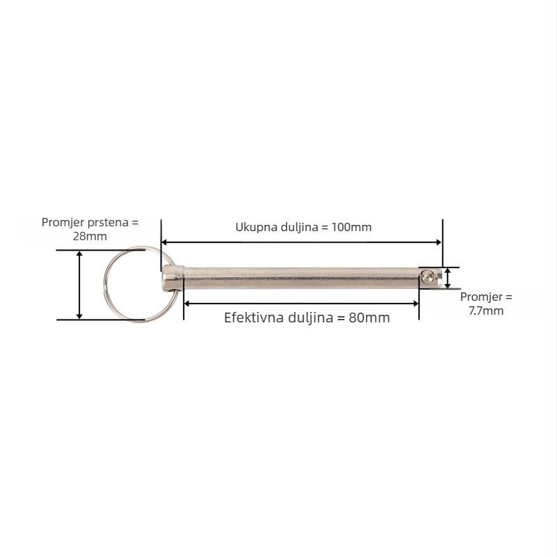 Brzi oslobađajući pin s A3 čeličnom kuglom, tip kružnog prstena, Gb 882 standard, za pozicioniranje i zaključavanje u industrijskim strojevima