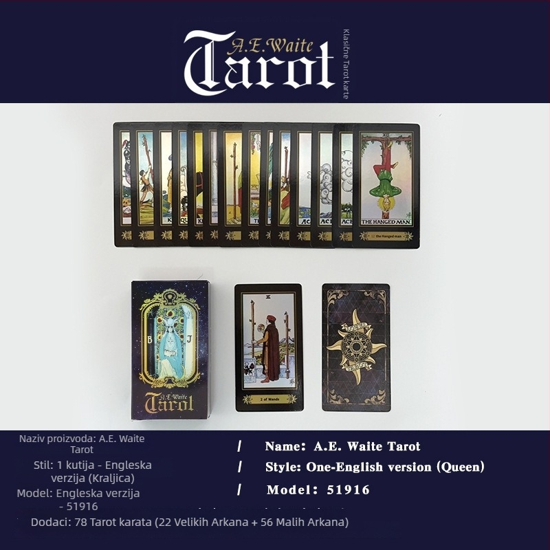 Waite tarot karte Gaoshan Cultural Creation, papir, laserske, šarena kutija
