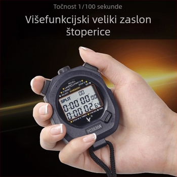 Elektronički štoper PC3860 s prikazom od 3 reda, funkcija pauze, ABS kućište