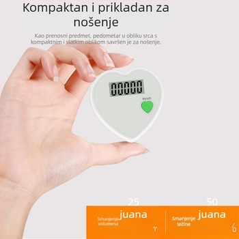 Pedometar za trčanje – jednofunkcionalni, ABS materijal, prilagodljiv logotip, 500 komada u kutiji