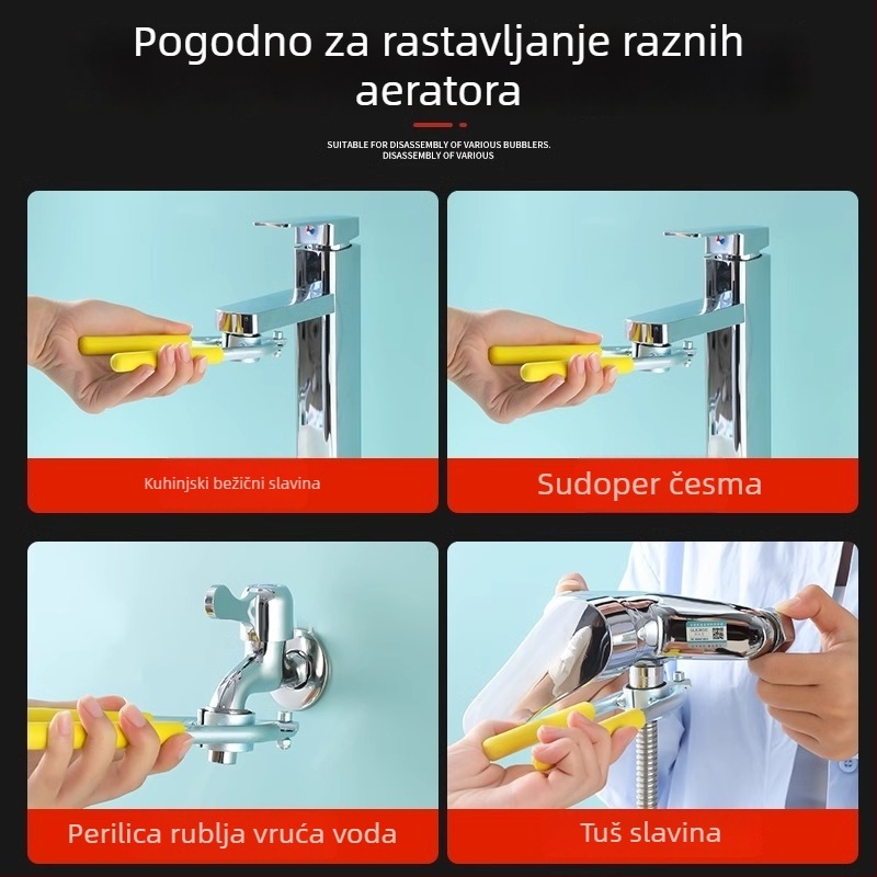 Ključ za slavinu za aerator i filtr – karbonska čelična legura, moderan minimalistički stil, Neck Strength