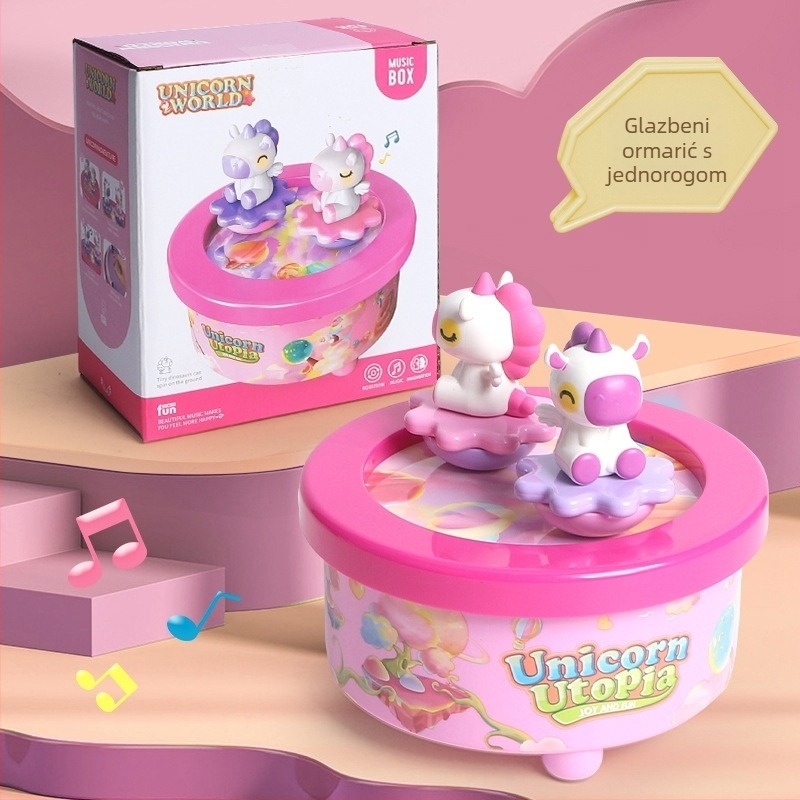 Rotirajući glazbeni ukras za božićno drvce s dinosaurem, svjetlo i zvukovi (plastika • obojano • prilagodljivo obradivanje • tiskanje logotipa • ovlaštene privatne robne marke)