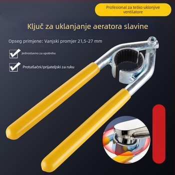 Alat za uklanjanje aeratora slavine s kliještima – karbonska čeljust/plastika, moderni minimalistički dizajn, Jiang self-flow