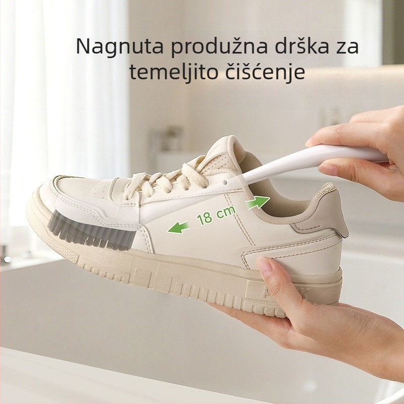 FaSoLa Četka za cipe s dugačkim držalom, mekani dlačice koje ne oštećuju cipele; četka za čišćenje protiv začepljenja; materijali: HIPS, PP, PVC