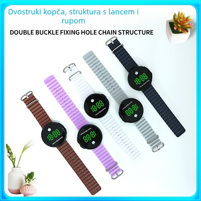 Digitalni sportski sat za učenike s okruglim zaslonom, elektronički mehanizam, vodootpornost 10 m, mogućnost personalizacije logotipa, sportski stil