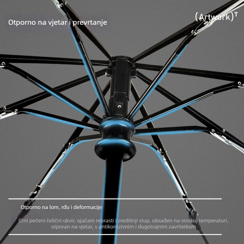 Kišobran s slatkim crtić dizajnom, 8 rebara, automatsko otvaranje i zatvaranje, UV zaštita UPF>50, aluminijska šipka, EVA ručka