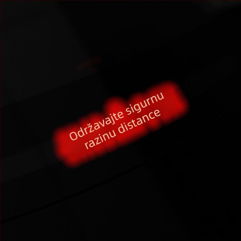 Tesla Model 3/Y visoko postavljena projekcijska ploča za kočnice – dekorativna naljepnica za stražnja svjetla, imitacija karbonskih vlakana, geometrijski uzorak, instalacija usisnom čašom, prilagodljivo