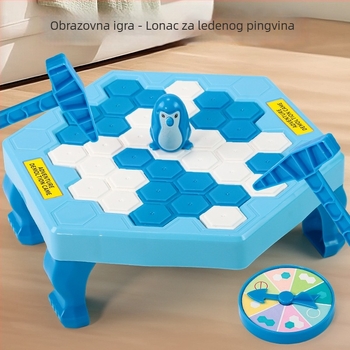 Dječja društvena igra s pingvinom koji probija led – za dva igrača, edukativni puzzle, interaktivno razmišljanje