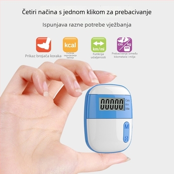 Pedometar s tajmerom, prijenosni višenamjenski pedometar, ABS materijal | HX marka