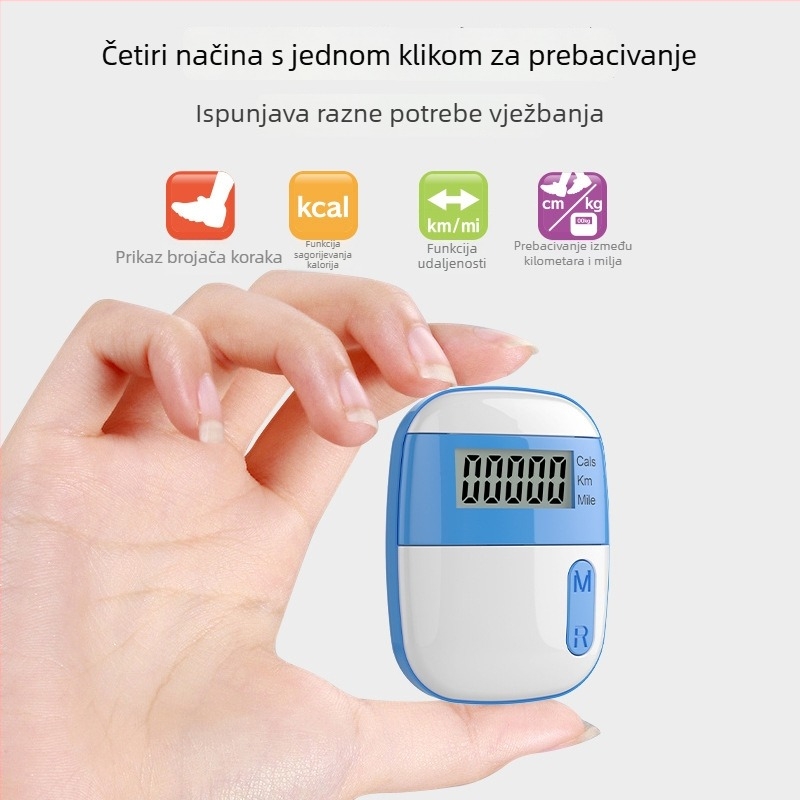 Pedometar s tajmerom, prijenosni višenamjenski pedometar, ABS materijal | HX marka