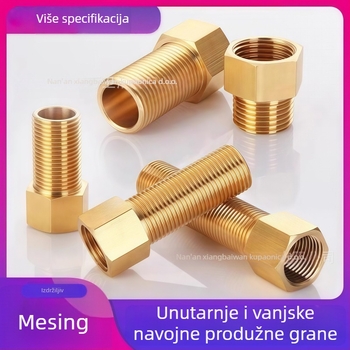 Bakreni produžni spoj za slavinu s unutarnjim i vanjskim navojem